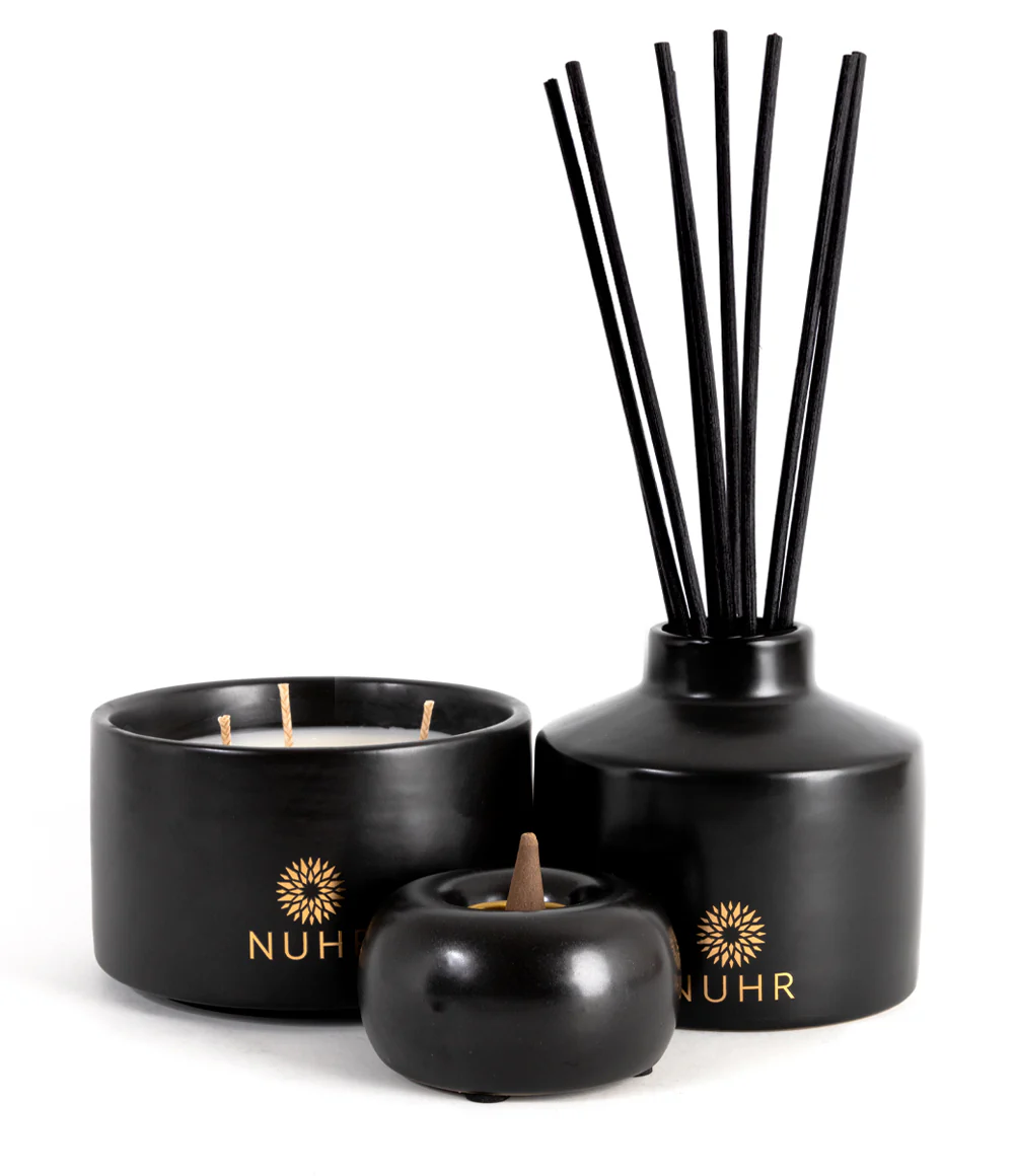 Ceramic Oud Incense Cone Burner Holder (Black) - Image 3
