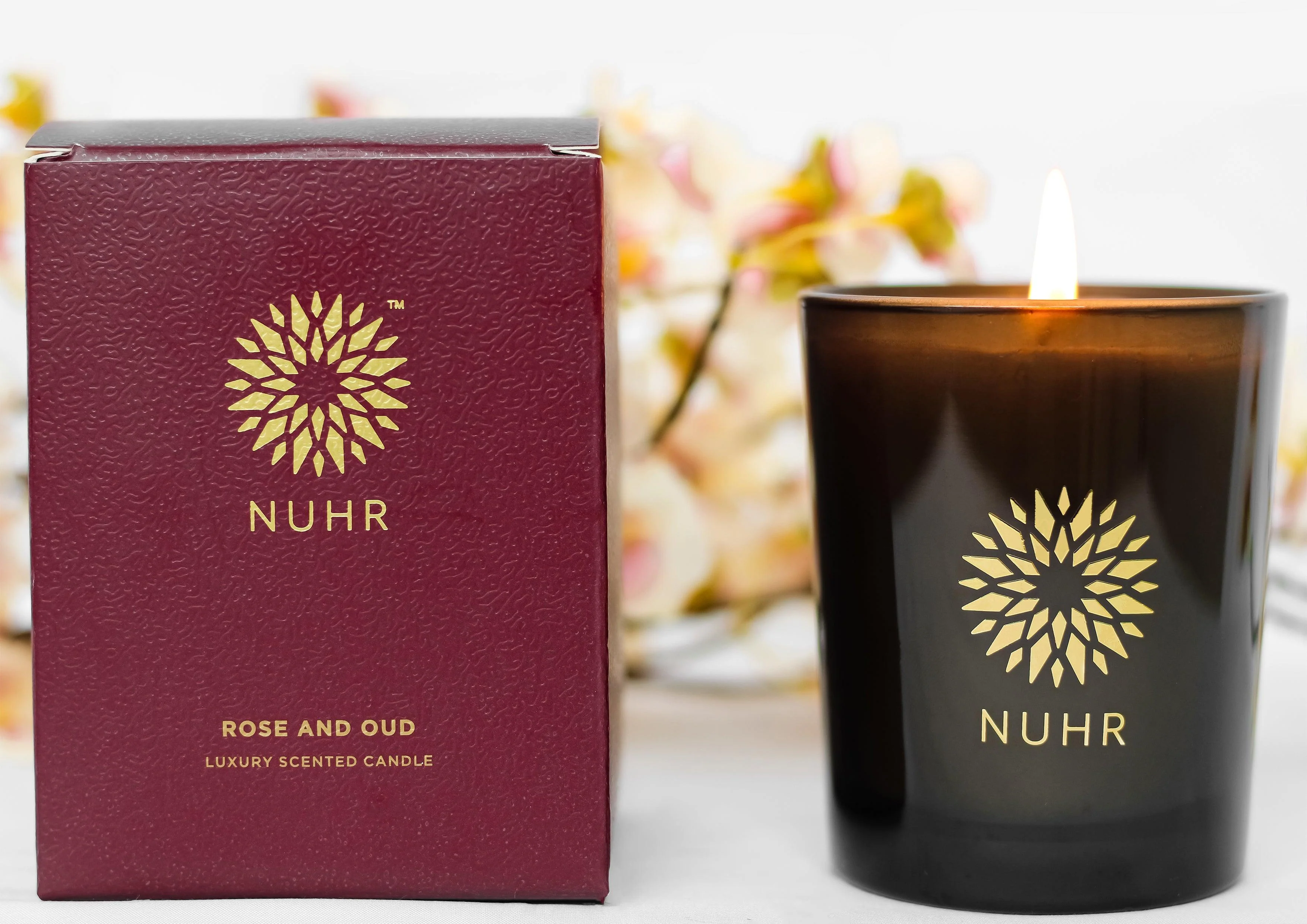 Rose & Oud Luxury Scented Candle - Image 3