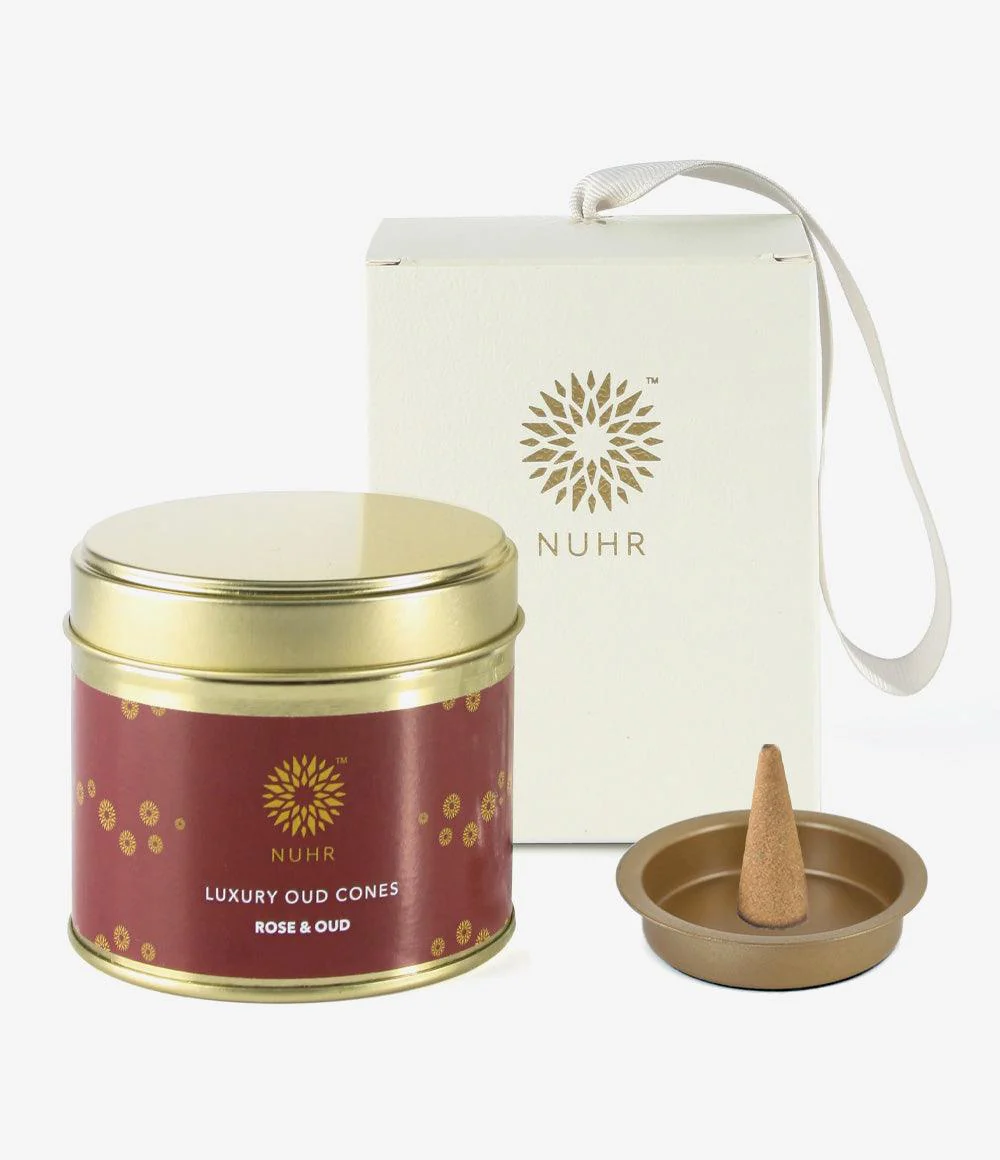 Incense Cones and Cone Burner Holder Gift Set - Rose & Oud - Image 6