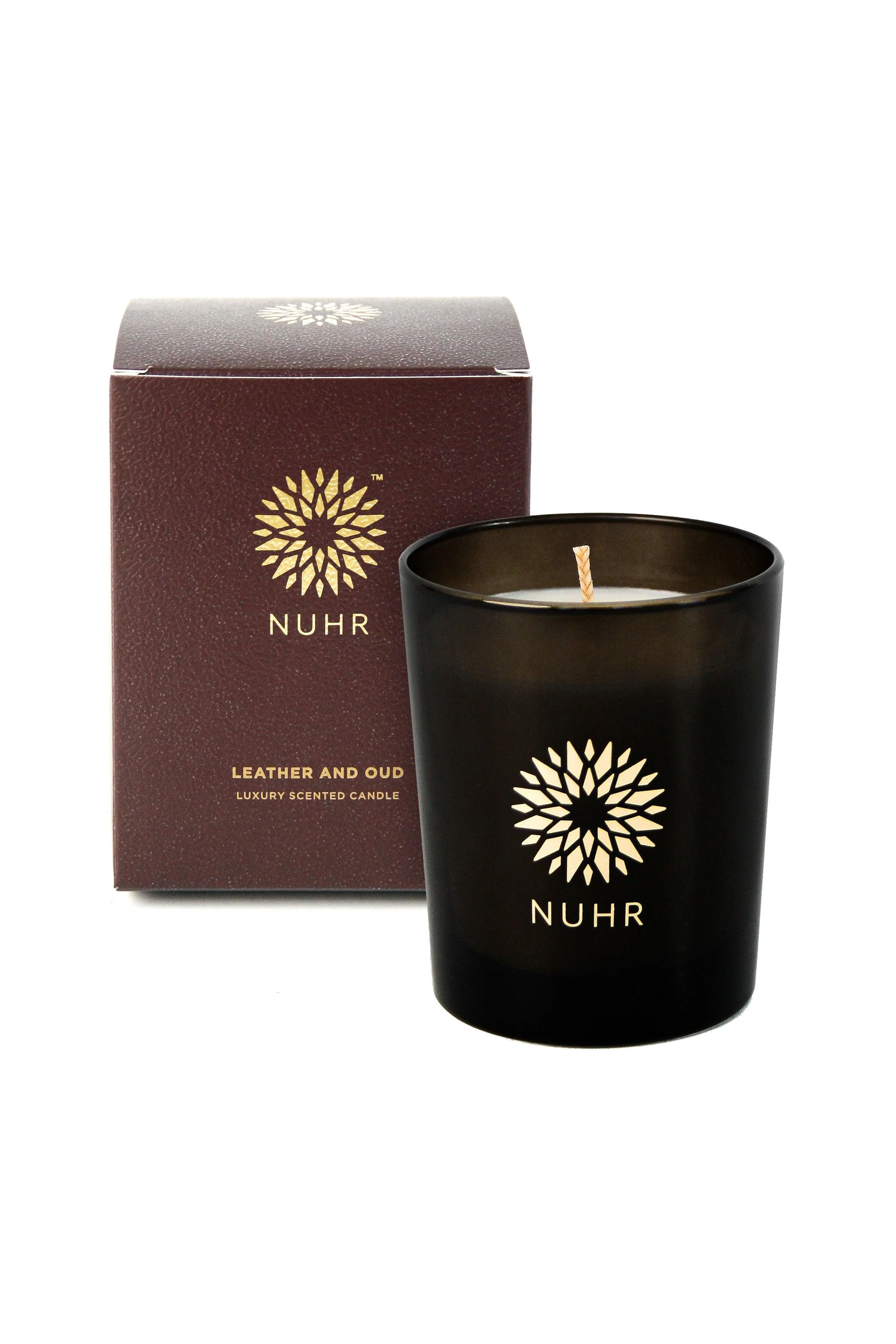 Leather and Oud Luxury Scented Candle - Image 6