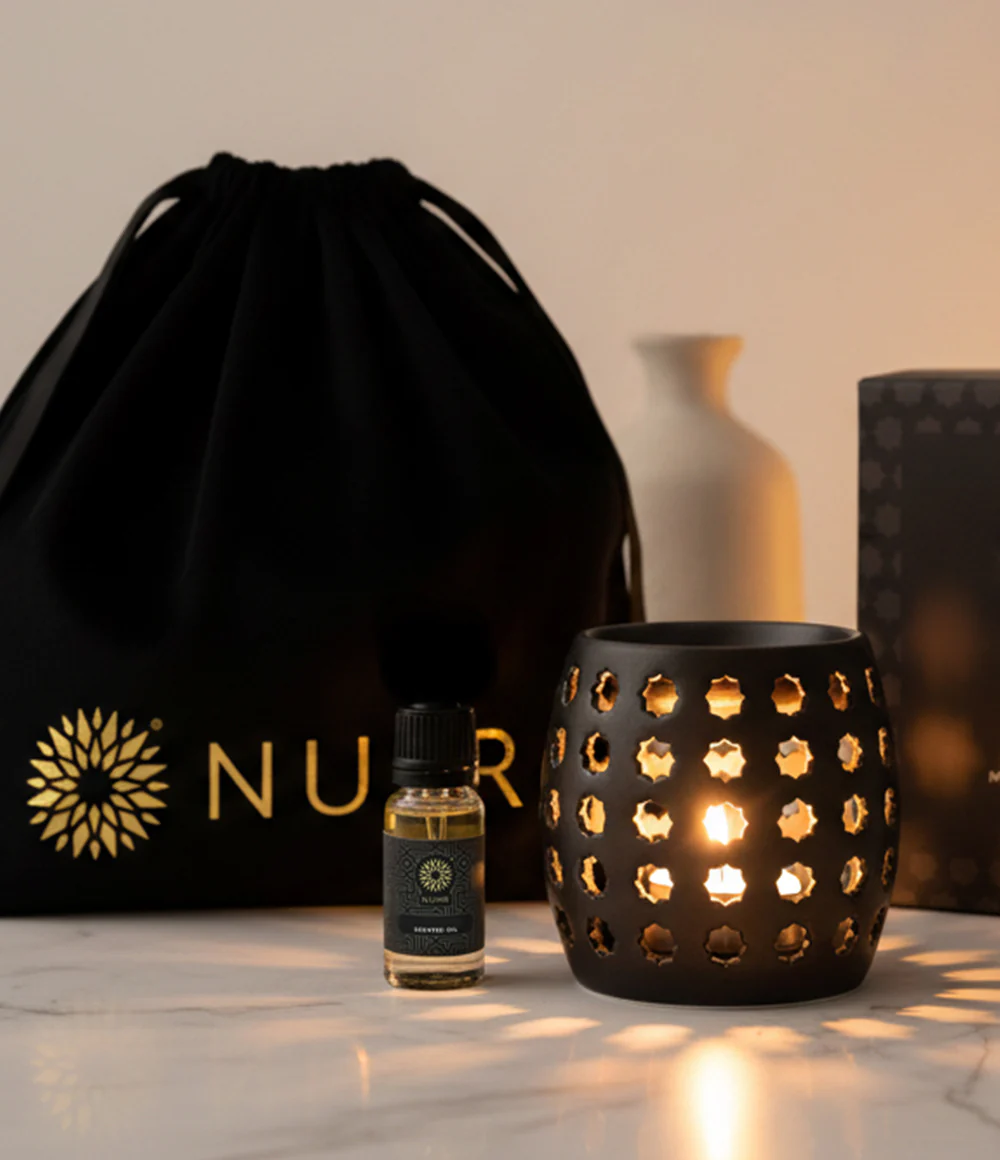 Mini Multipurpose Burner with Scented oil and Drawstring Bag - Image 4