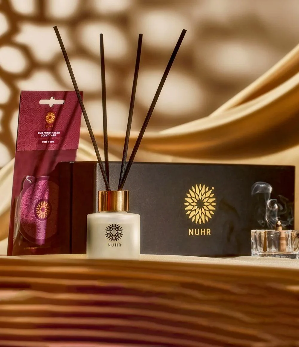 Rose and Oud 'Home Scenting' Gift Set (with option to add Roll On Oud Perfume) - Image 3